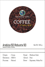Load image into Gallery viewer, Arabica 50 Robusta 50 (Medium Dark - Fine)
