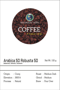 Arabica 50 Robusta 50 (Medium Dark- Medium)