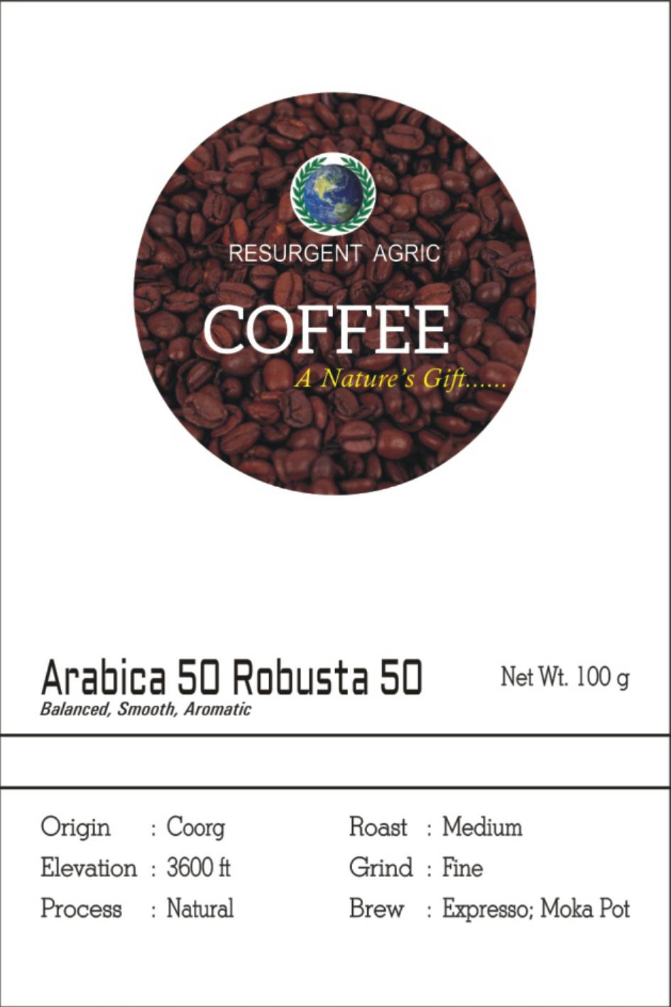 Arabica 50 Robusta 50 (Medium - Fine)