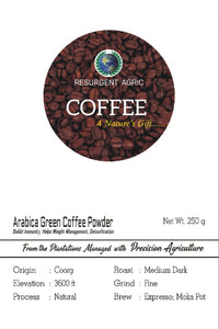 Arabica Green Coffee Powder (Medium Dark - Fine)