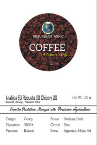 Arabica 50 Robusta 30 Chicory 20 (Medium Dark - Fine)