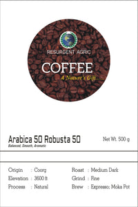 Arabica 50 Robusta 50 (Medium Dark - Fine)