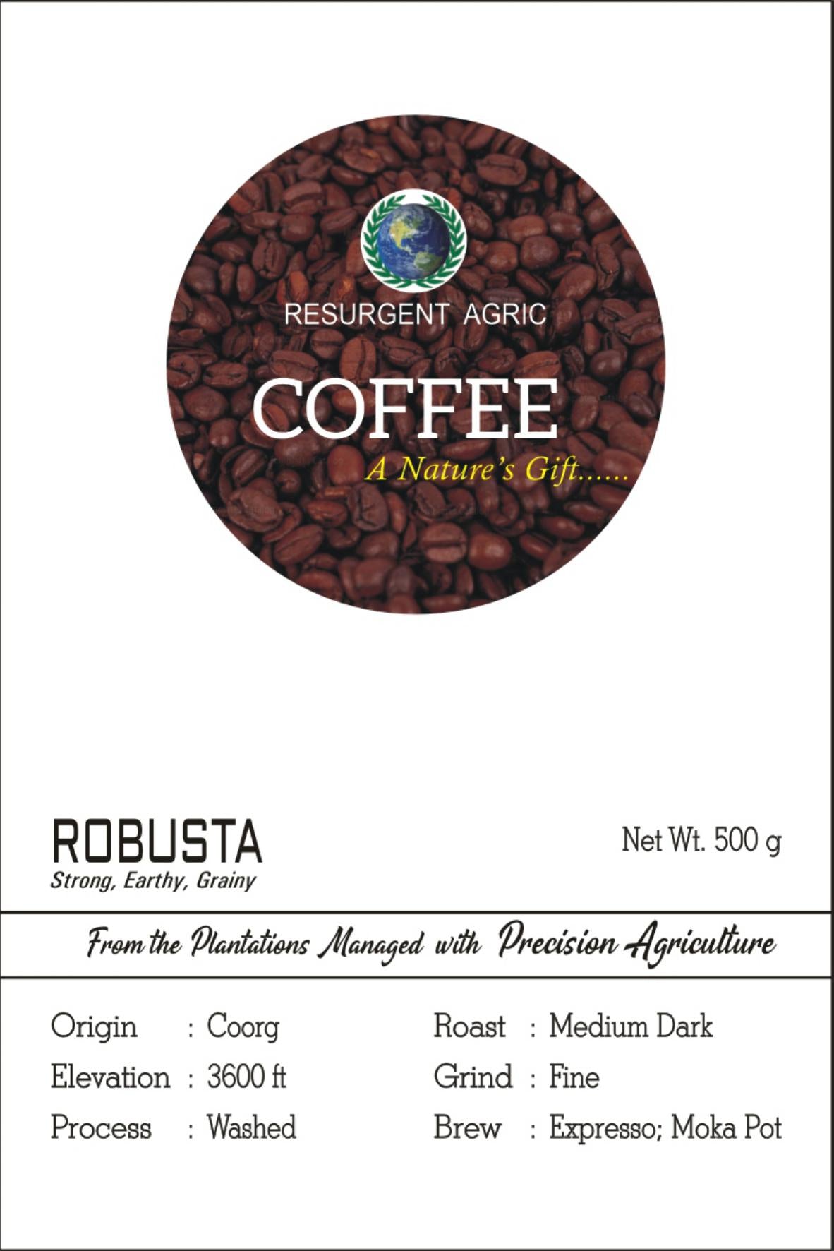 Robusta Washed (Medium Dark-Fine)