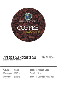 Arabica 50 Robusta 50 (Medium Dark - Fine)