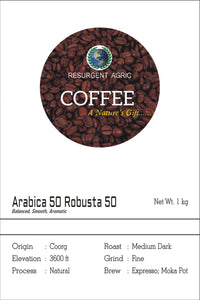 Arabica 50 Robusta 50 (Medium Dark - Fine)