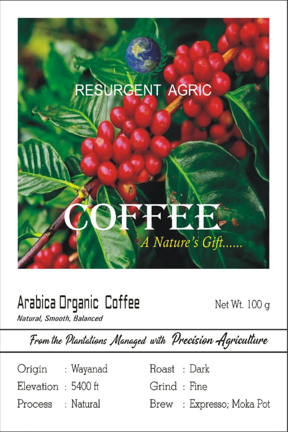 Arabica Organic Coffee (Dark - Fine)
