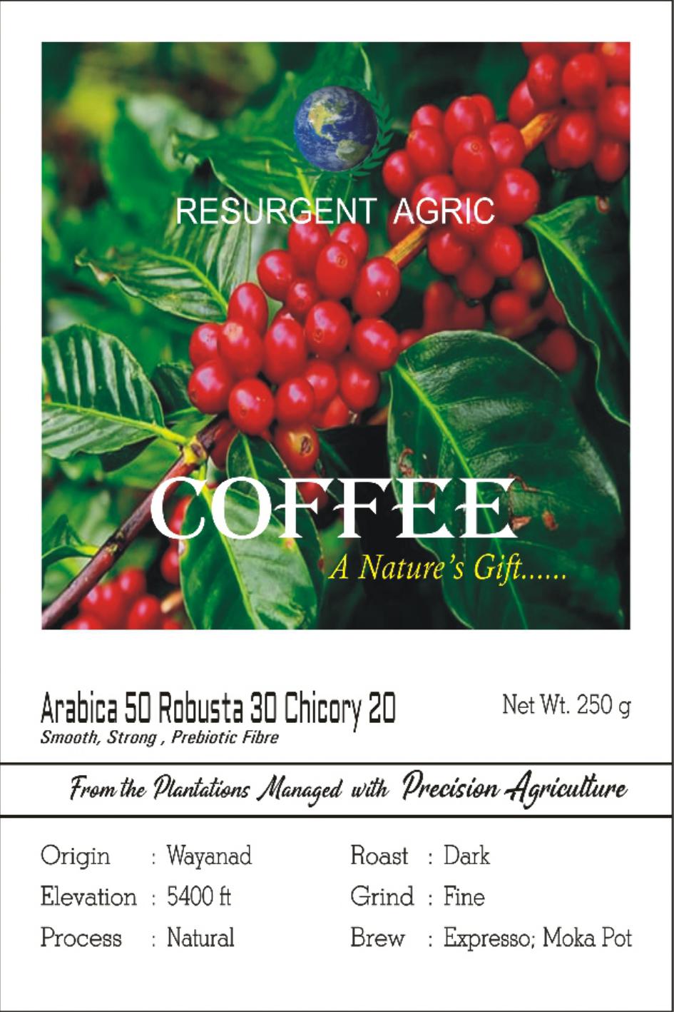 Arabica 50 Robusta 30 Chicory 20 (Dark - Fine)