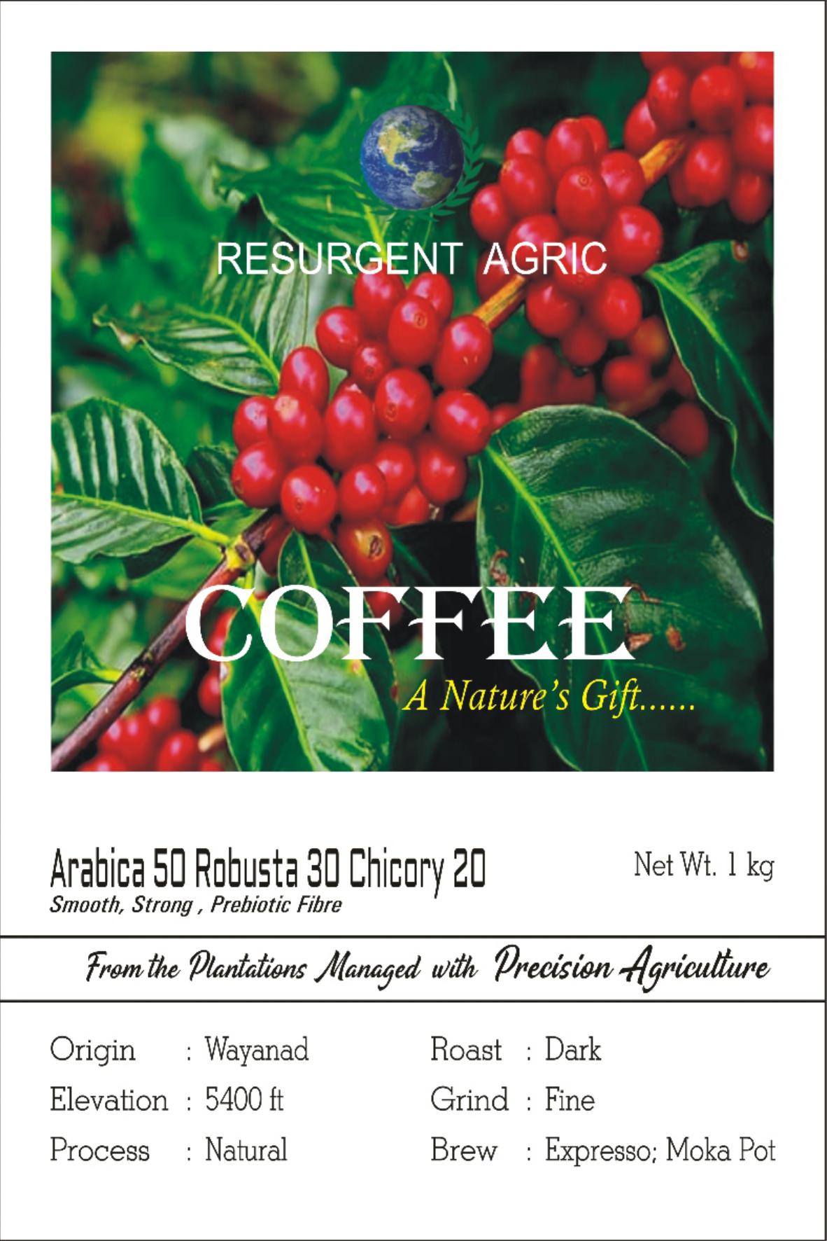 Arabica 50 Robusta 30 Chicory 20 (Dark - Fine)