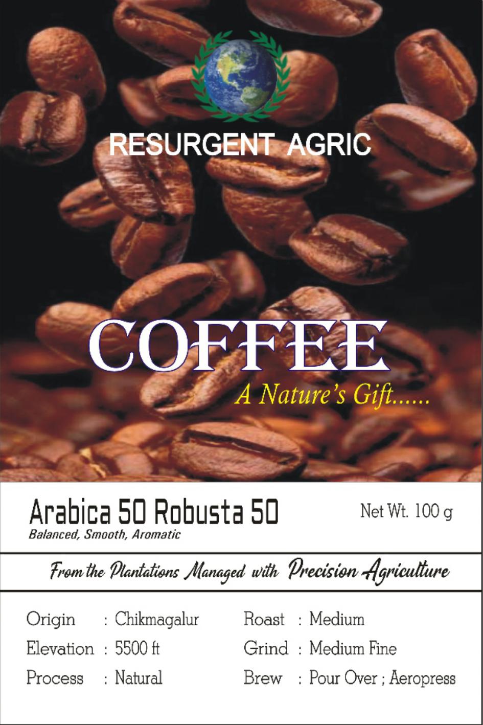 Arabica 50 Robusta 50 (Medium - Medium Fine)