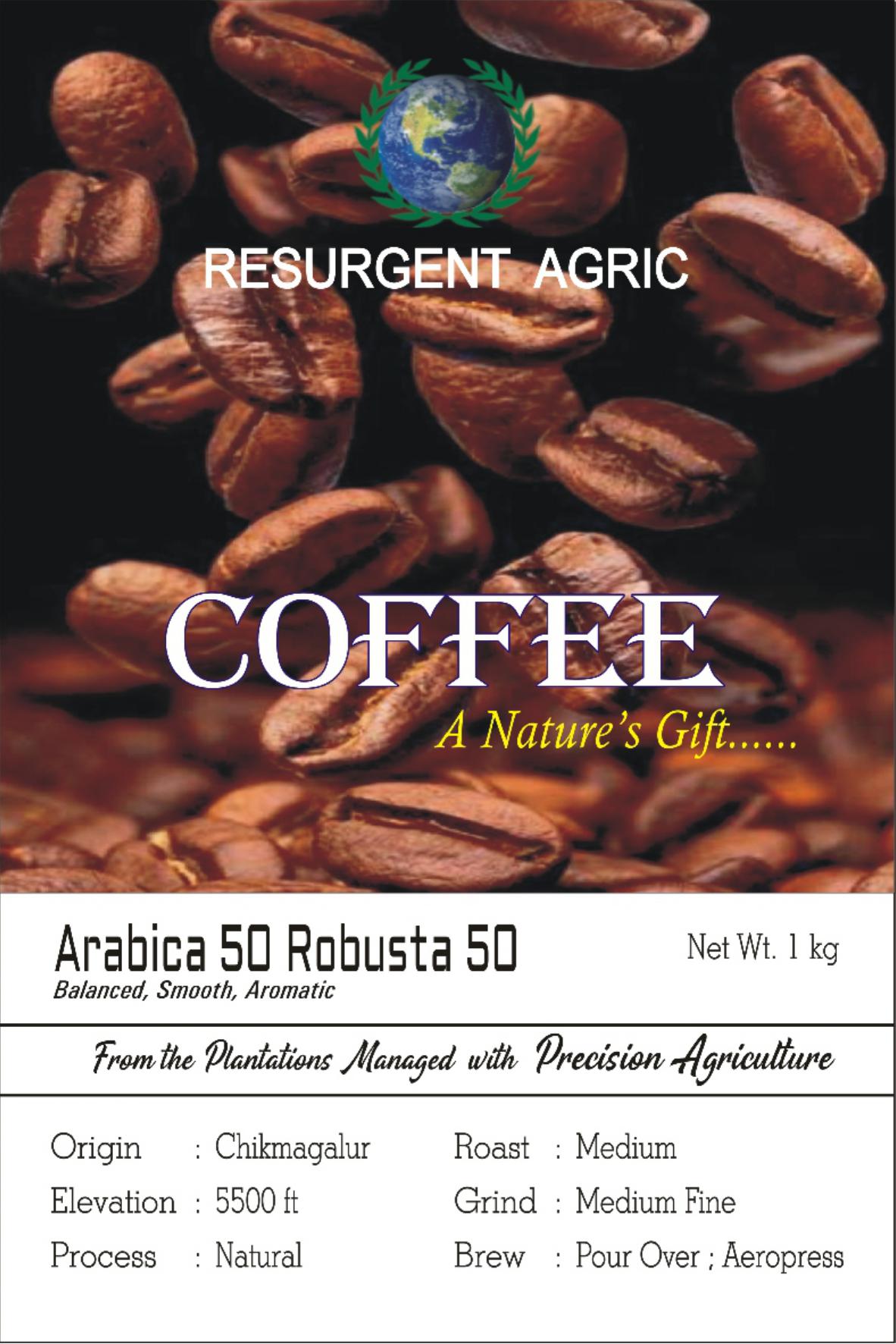 Arabica 50 Robusta 50 (Medium - Medium Fine)