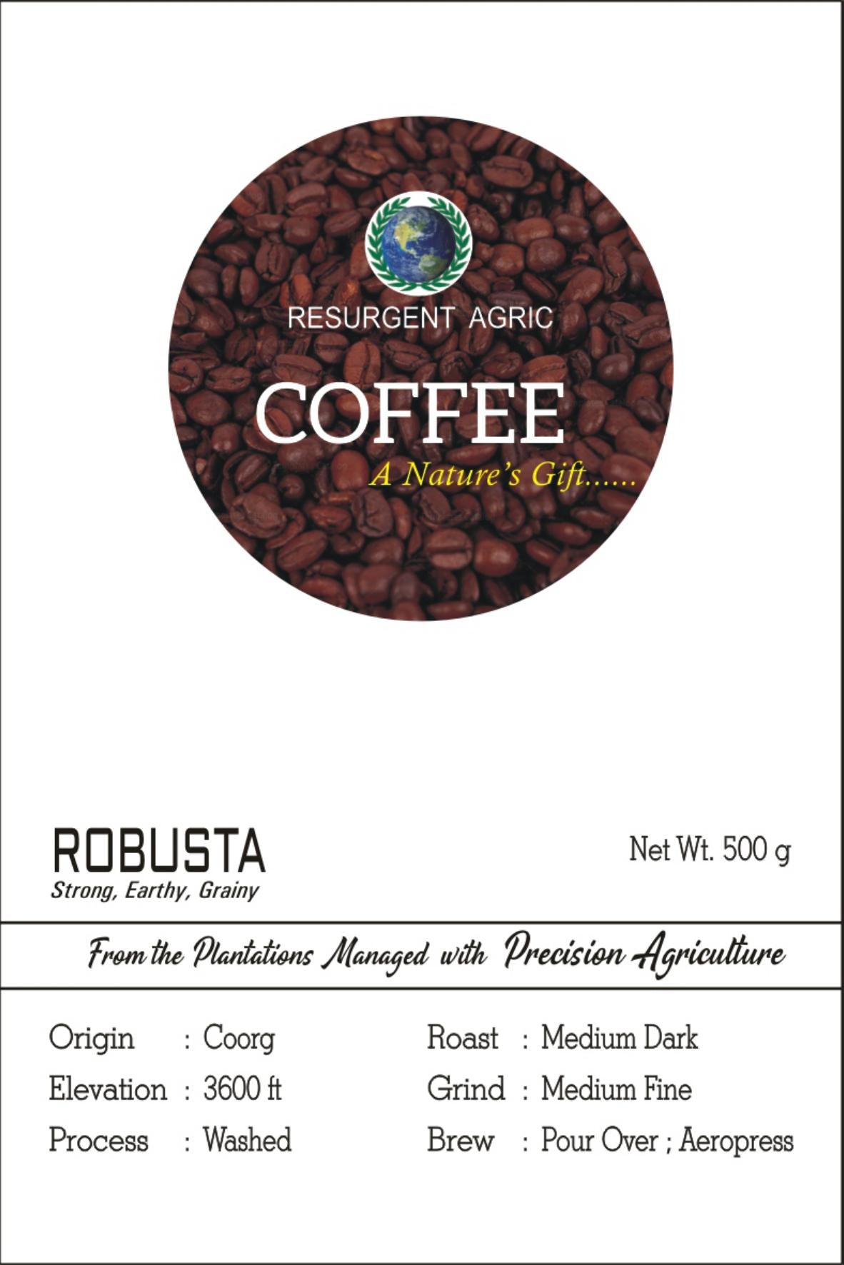 Robusta Washed (Medium Dark - Medium Fine)