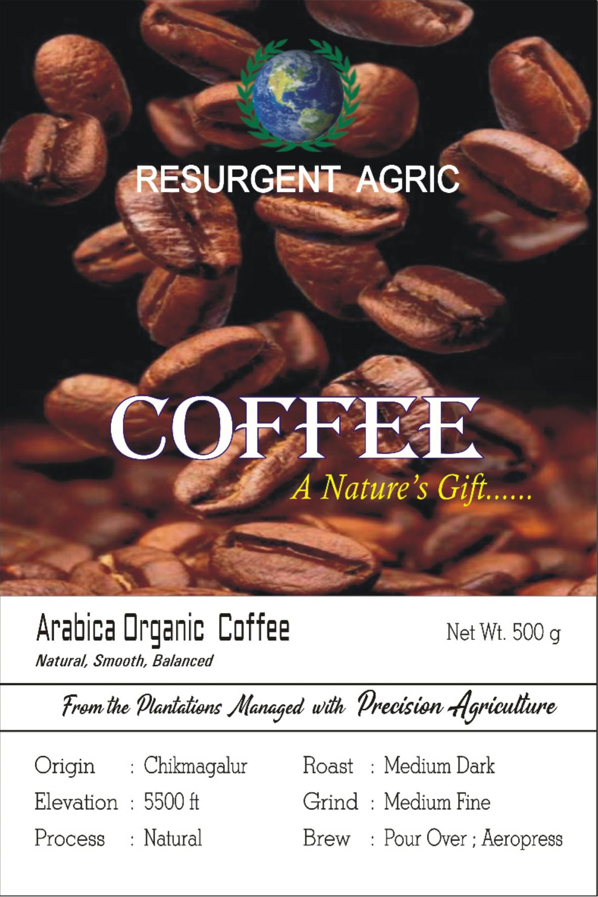 Arabica Organic Coffee (Medium Dark - Medium Fine)