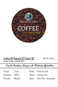 Arabica 50 Robusta 30 Chicory 20 (Medium Dark - Medium Fine)