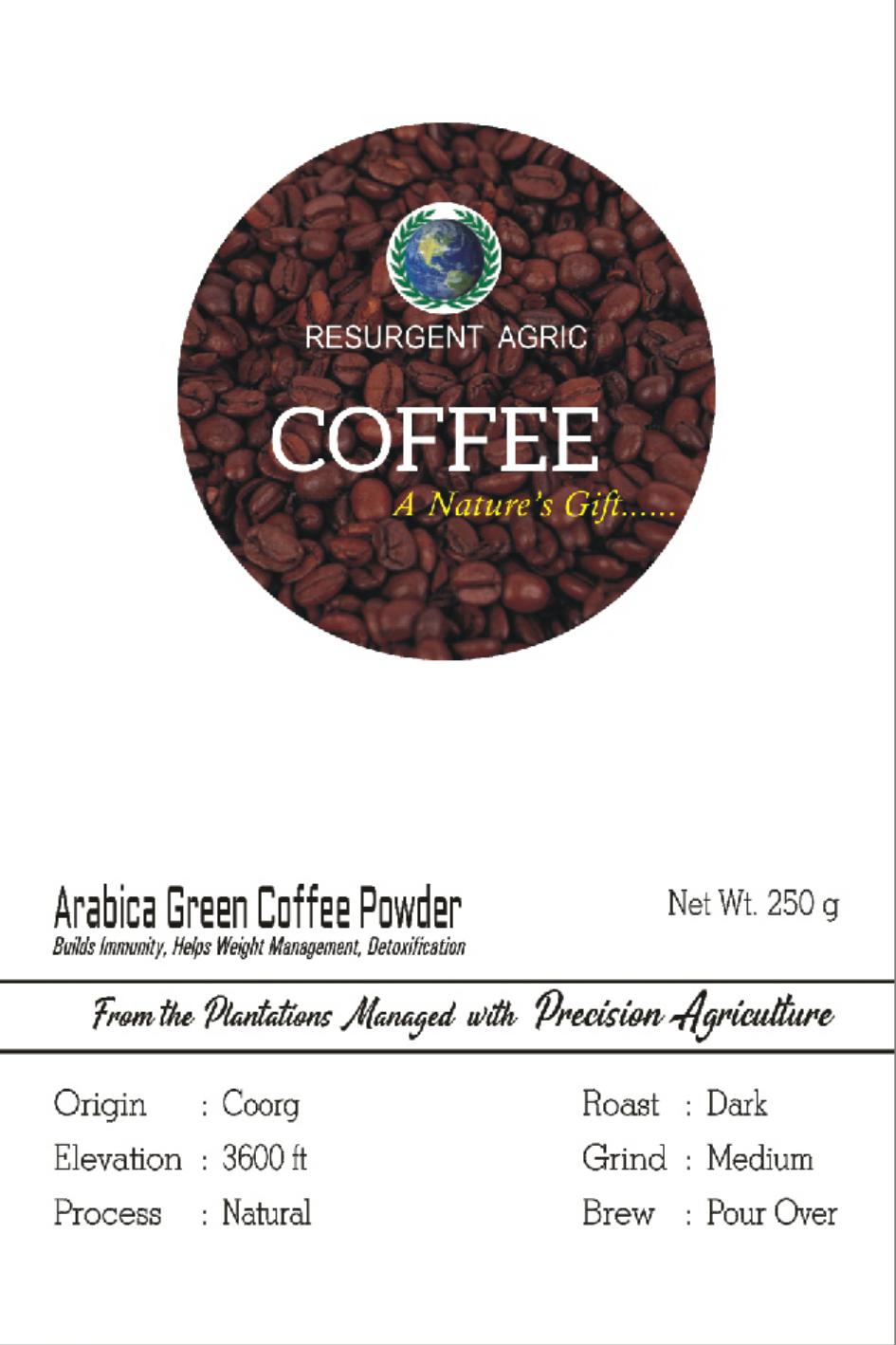Arabica Green Coffee Powder (Dark - Medium)
