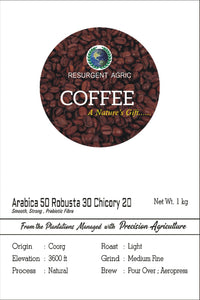 Arabica 50 Robusta 30 Chicory 20 (Light - Medium Fine)
