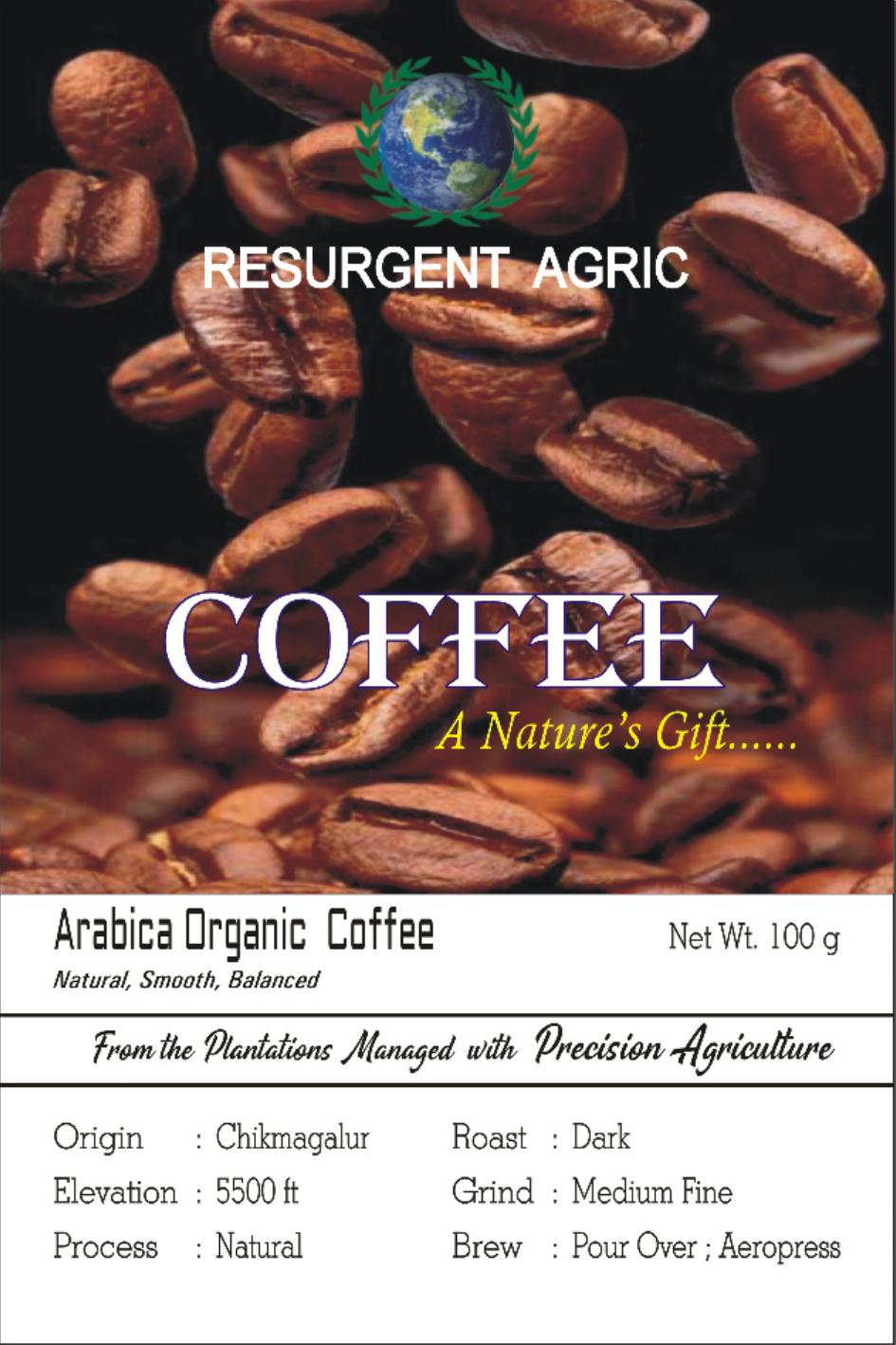 Arabica Organic Coffee (Dark - Medium Fine)