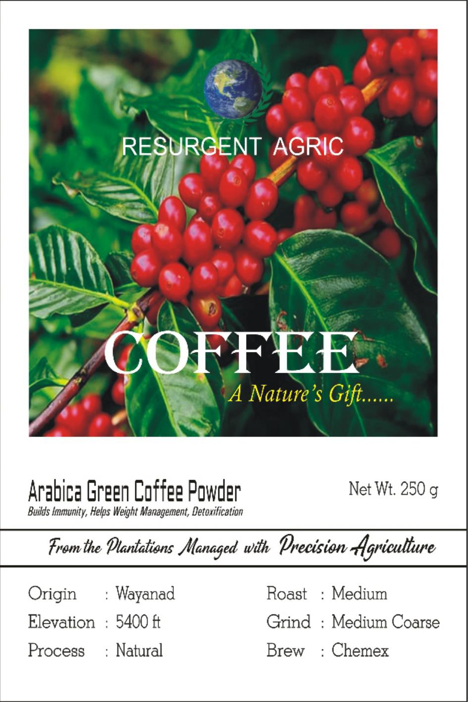Arabica Green Coffee Powder (Medium - Medium Coarse)