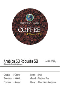 Arabica 50 Robusta 50 (Dark - Medium Fine)