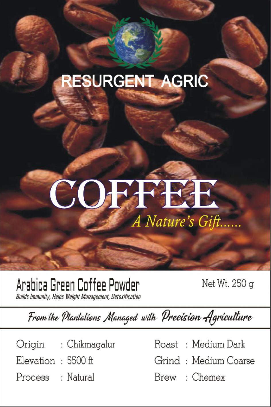 Arabica Green Coffee (Medium Dark - Medium Coarse)