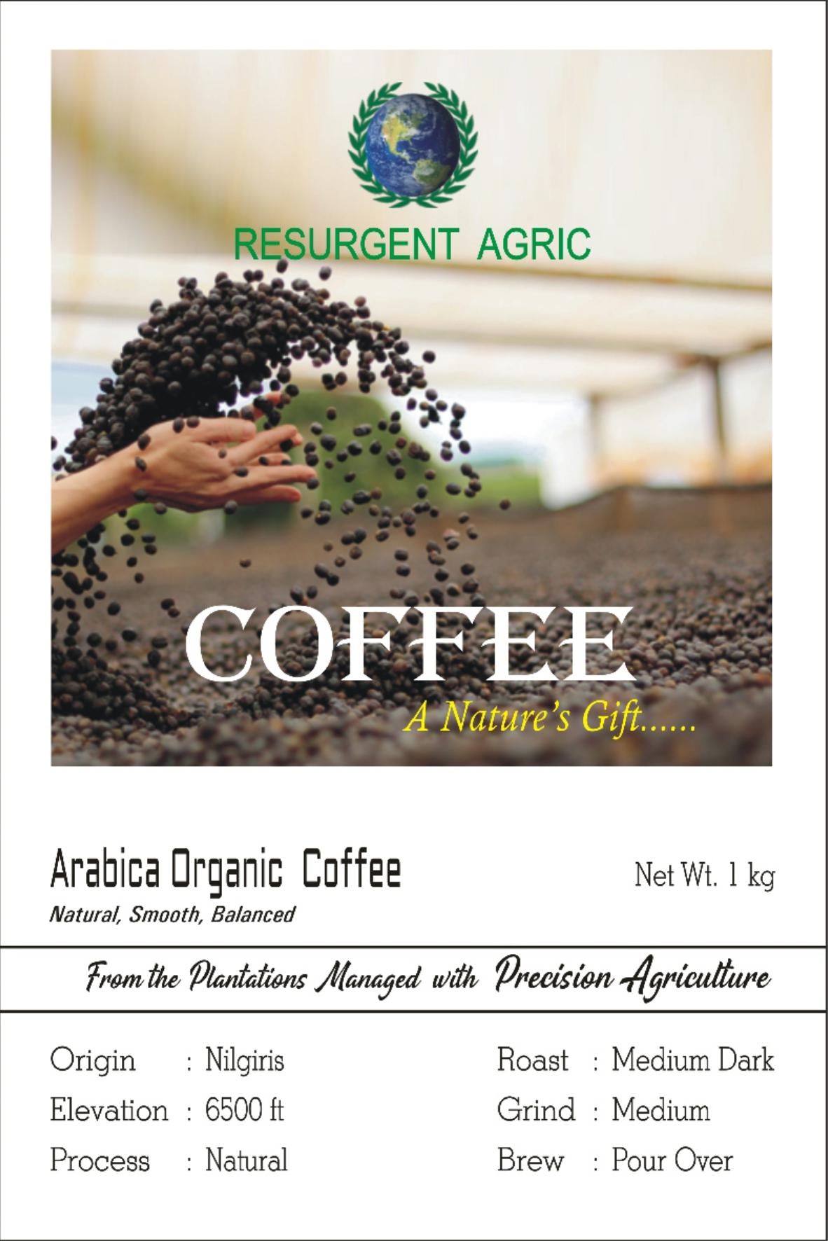 Arabica Organic Coffee (Medium Dark - Medium)