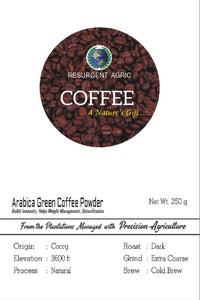 Arabica Green Coffee Powder (Dark - Extra Coarse)