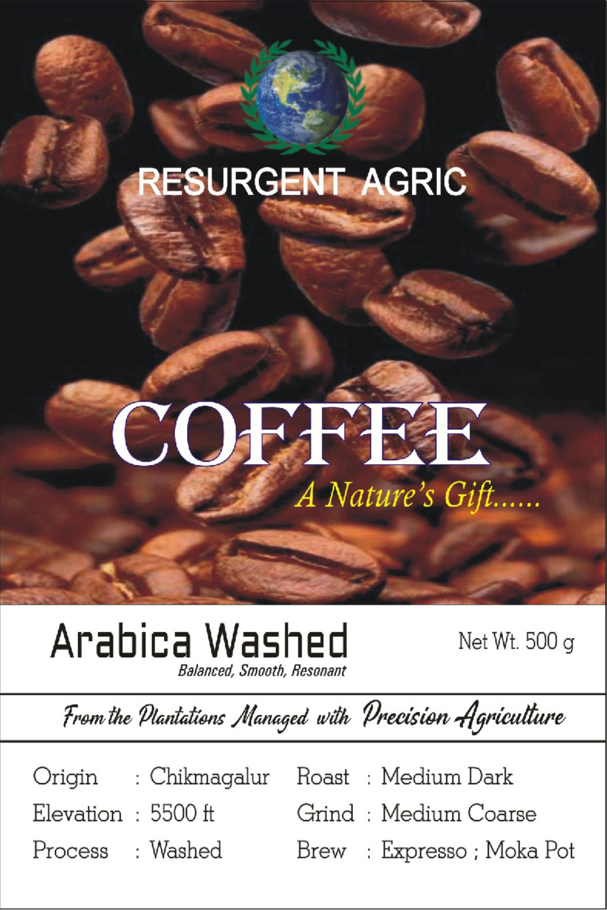 Arabica Washed (Medium Dark- Medium Coarse)