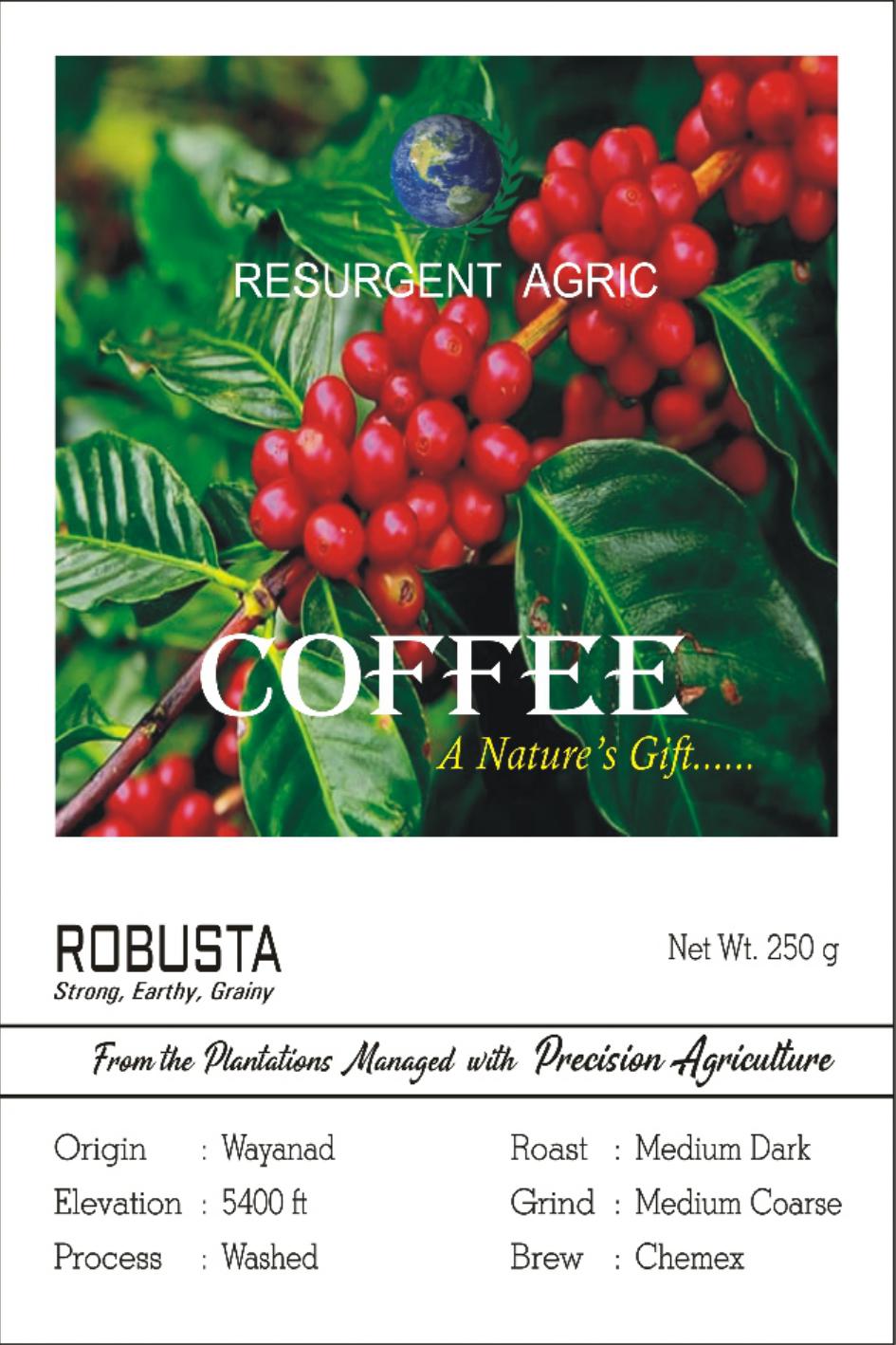 Robusta Washed (Medium Dark- Medium Coarse)