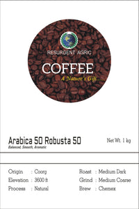 Arabica 50 Robusta 50 (Medium Dark - Medium Coarse)
