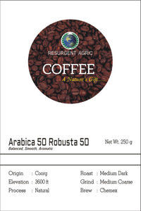 Arabica 50 Robusta 50 (Medium Dark - Medium Coarse)
