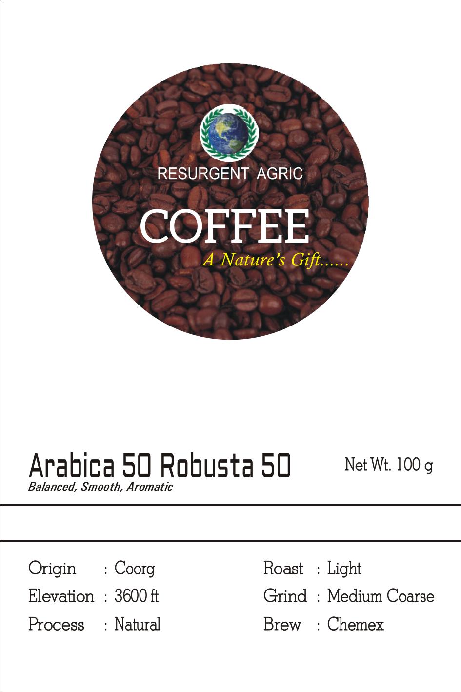 Arabica 50 Robusta 50 (Light - Medium Coarse)