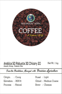 Arabica 50 Robusta 30 Chicory 20 (Light - Medium Coarse)