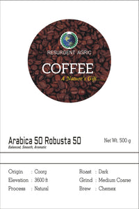 Arabica 50 Robusta 50 (Dark - Medium Coarse)