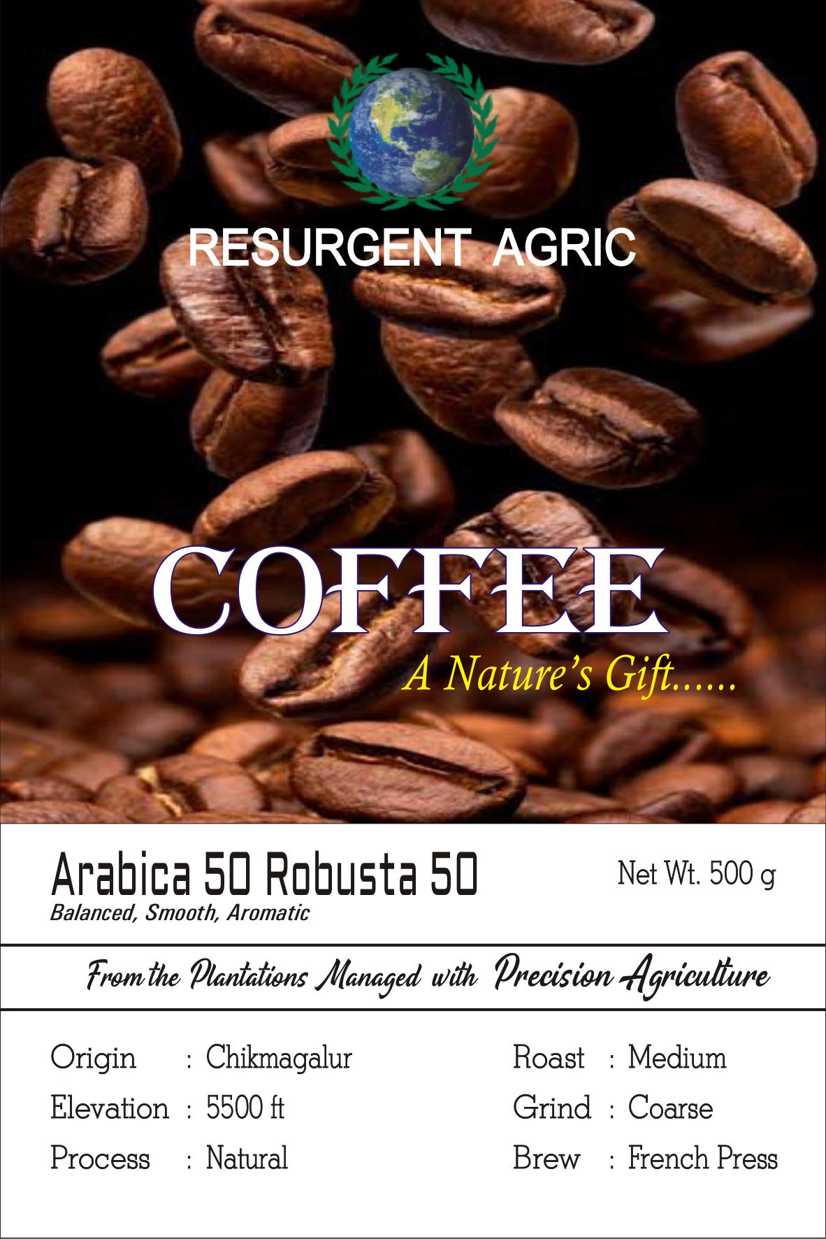 Arabica 50 Robusta 50 (Medium - Coarse)