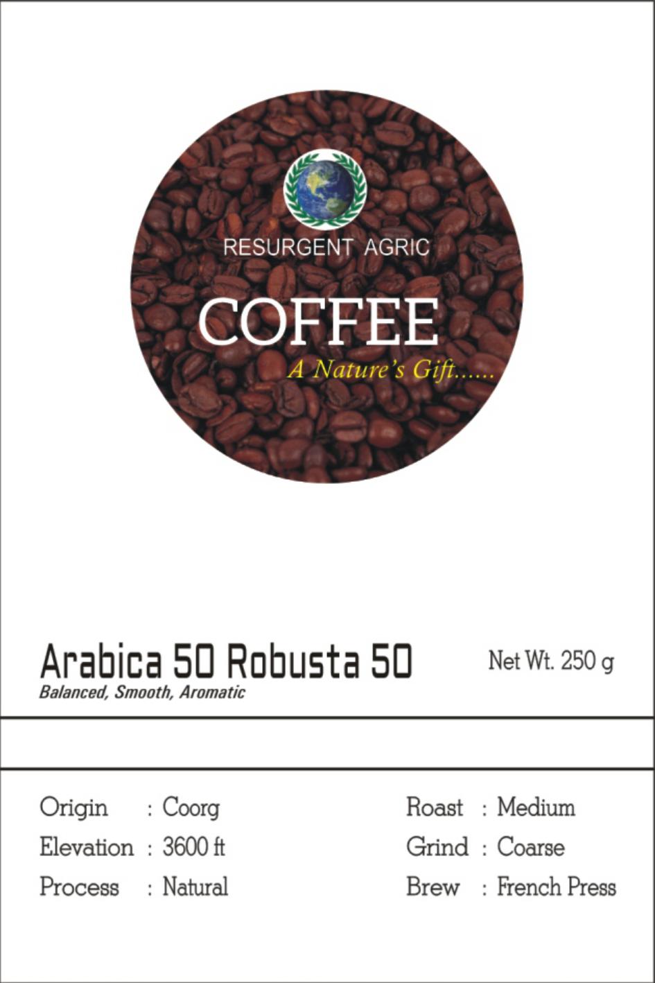 Arabica 50 Robusta 50 (Medium - Coarse)