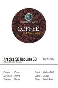 Arabica 50 Robusta 50 (Medium Dark - Coarse)
