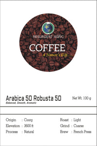 Arabica 50 Robusta 50 (Light - Coarse)