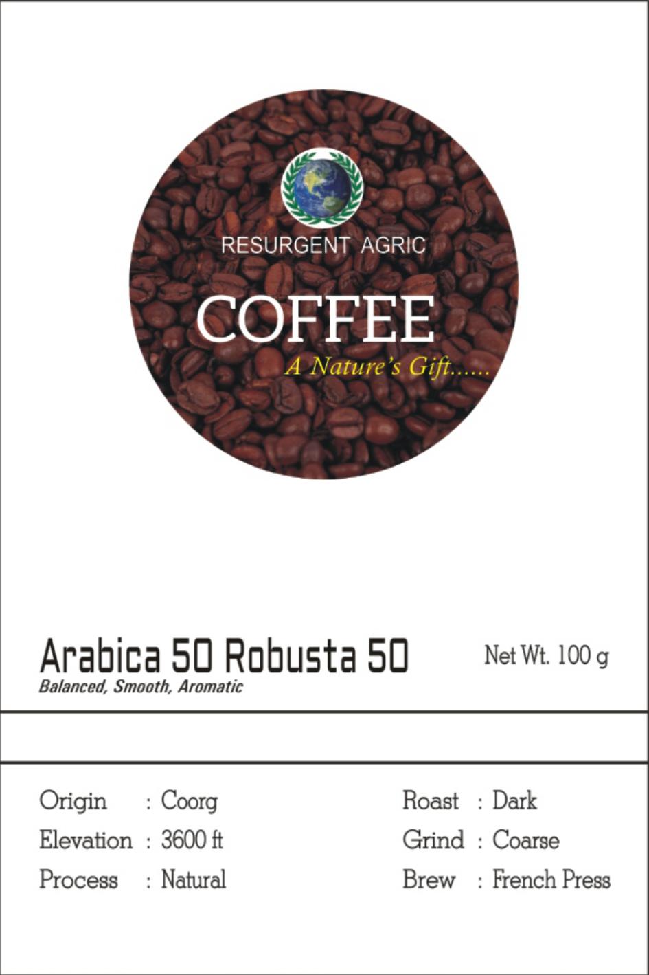 Arabica 50 Robusta 50 (Dark - Coarse)