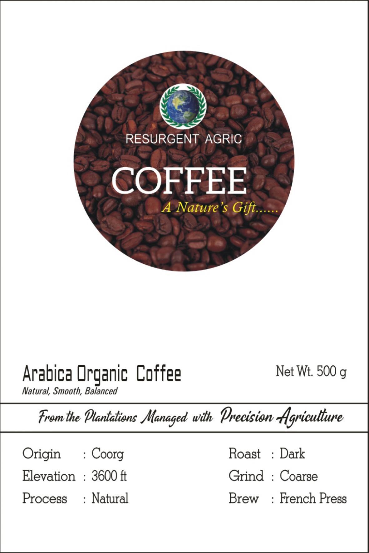 Arabica Organic Coffee (Dark - Coarse)