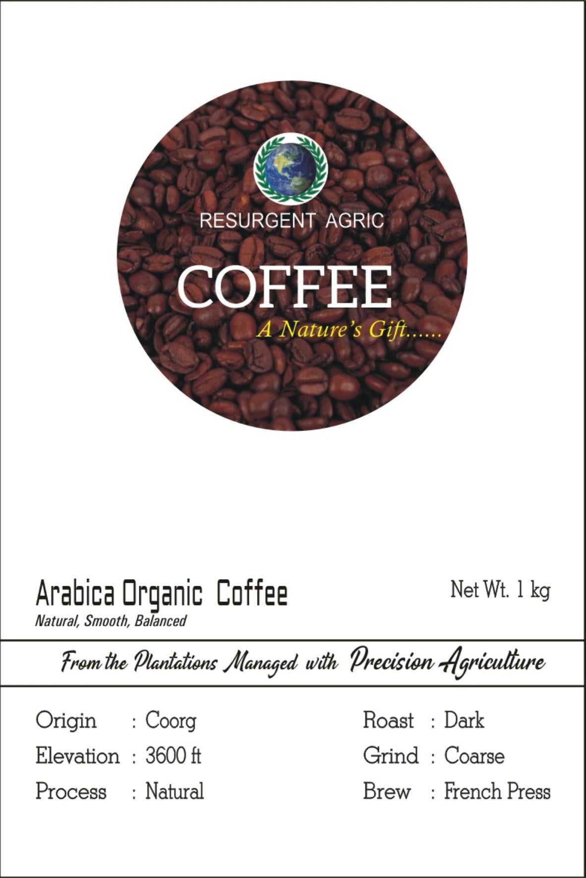 Arabica Organic Coffee (Dark - Coarse)