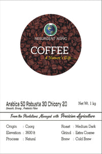 Arabica 50 Robusta 30 Chicory 20 (Medium Dark - Extra Coarse)