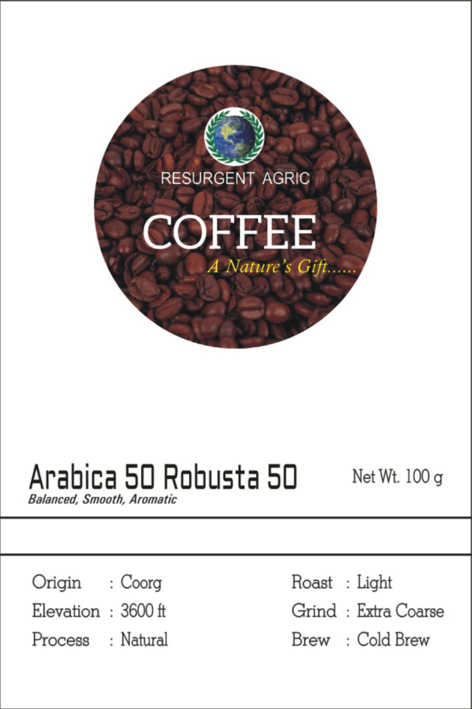 Arabica 50 Robusta 50 (Light - Extra Coarse)