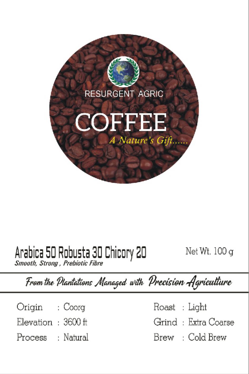 Arabica 50 Robusta 30 Chicory 20 (Light - Extra Coarse)