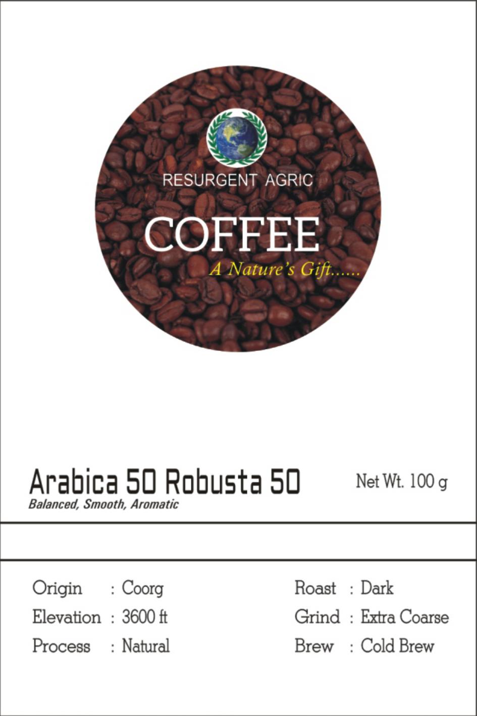 Arabica 50 Robusta 50 (Dark - Extra Coarse)